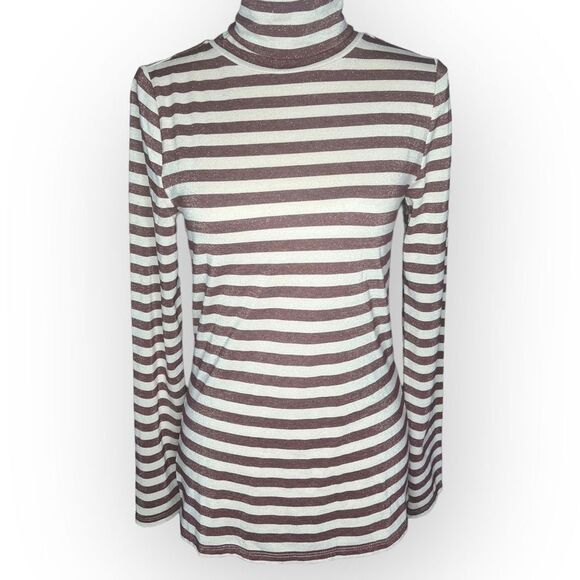 NWT Loft striped turtleneck - medium - Picture 1 of 11